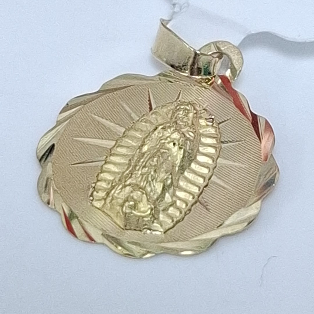 DIJE MEDALLA RELIGIOSA 14K 0.8 GR (NUEVO)