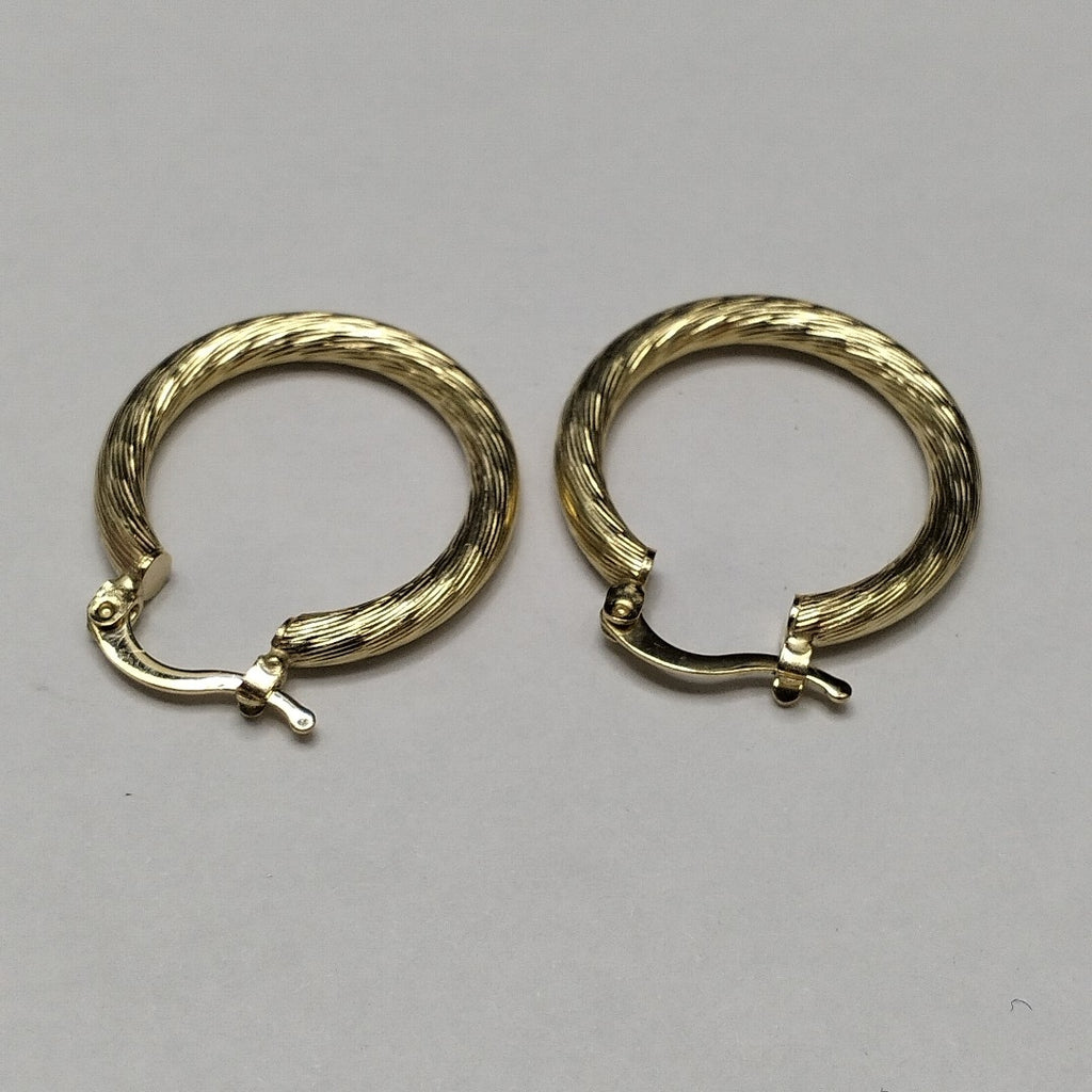 ARETES TEJIDO ARRACADAS ASTRIADAS 14K 2.9 GR (NUEVO)