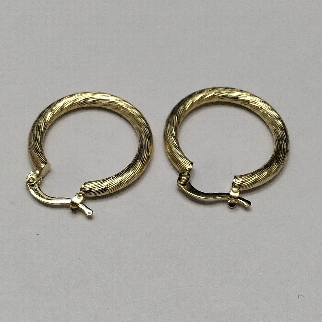 ARETES TEJIDO ARRACADAS ASTRIADAS 14K 2.9 GR (NUEVO)