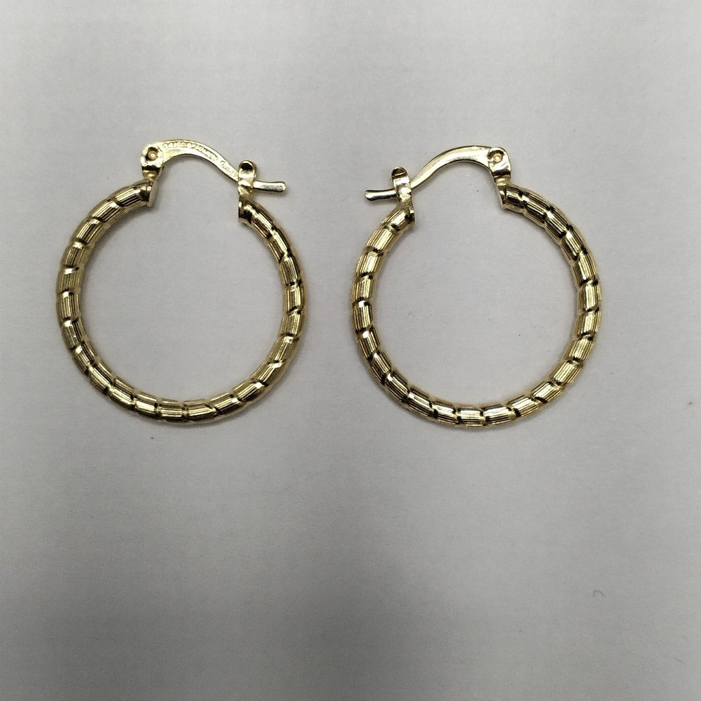 ARETES ARRACADAS LABRADAS 14K 3.2 GR (NUEVO)