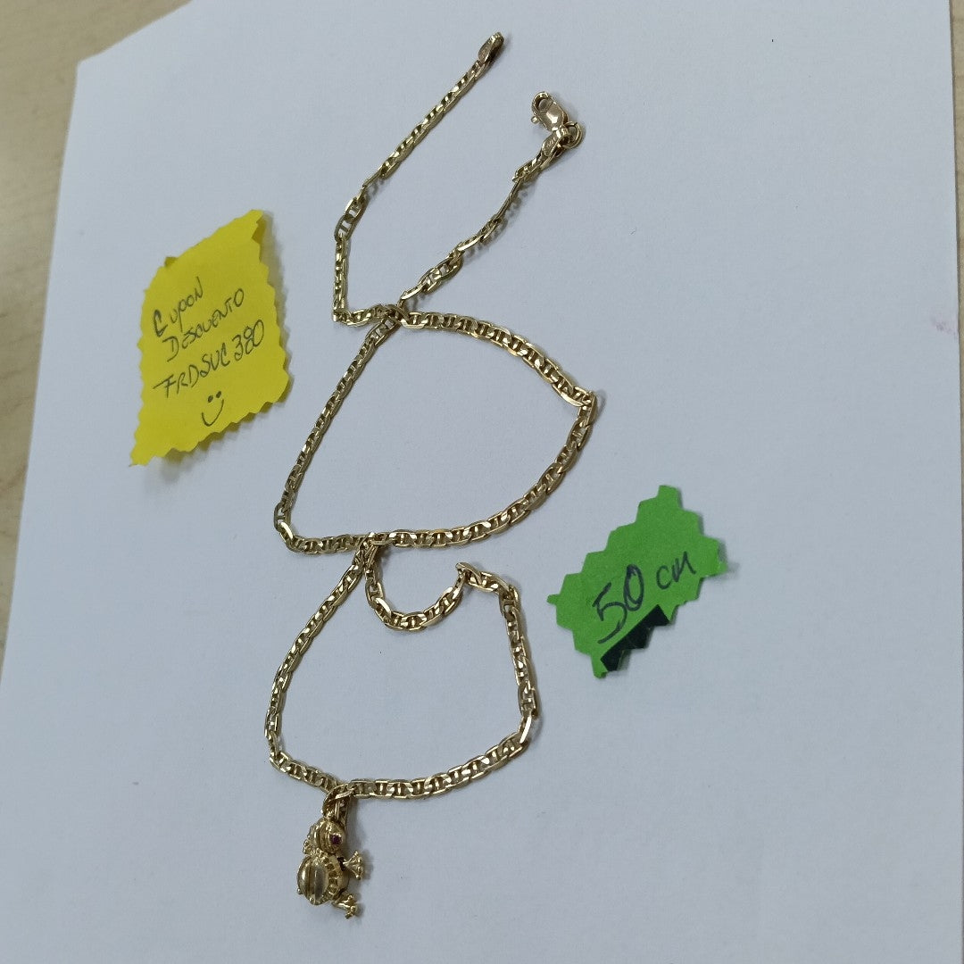 CADENA, DIJE ORO 14 K 11.5 GRMS (SEMINUEVO)