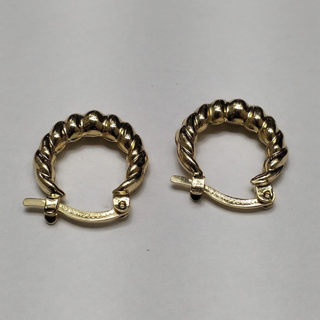 ARETES ARRACADAS TZL HUECAS 14K 1.5 GR (NUEVO)