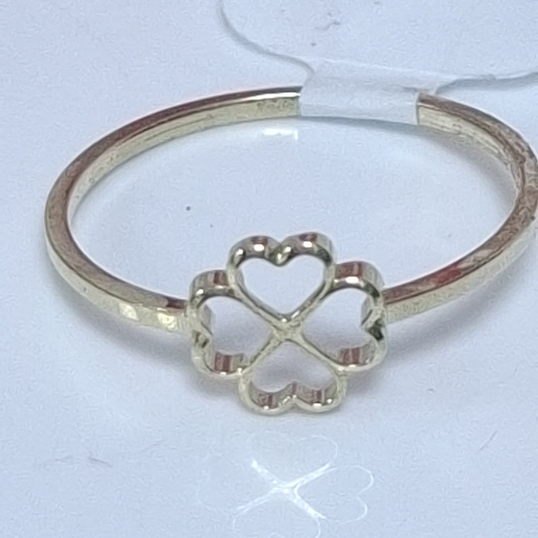 ANILLOS ANILLITO FIG TREBOL 10K TALLA 7 0.8 GR (NUEVO)