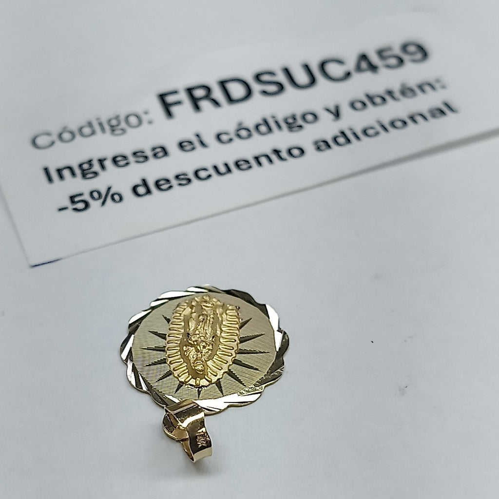 DIJE MEDALLA RELIGIOSA 14K 0.8 GR (NUEVO)