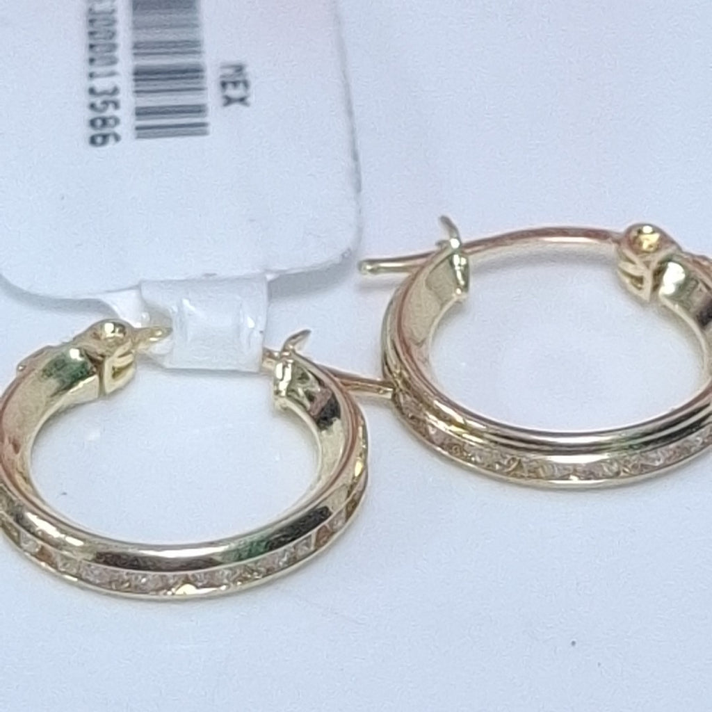 ARETES ARRACADAS CON CIRCONIAS 10K 1.3 GR (NUEVO)