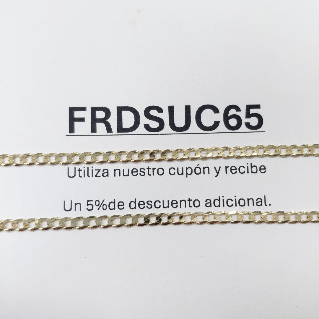 CADENA TEJIDO BARBADA 14K 55 CM 8.2 GR (NUEVO)