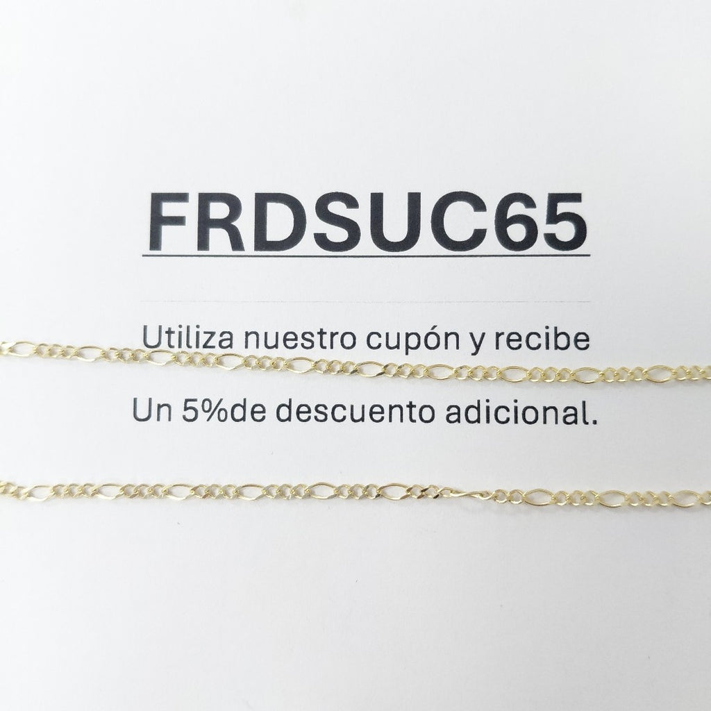 CADENA TEJIDO 3X1 14K 55 CM 2.3 GR (NUEVO)