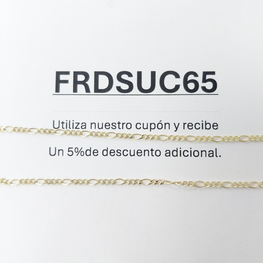 CADENA TEJIDO 3X1 14K 55 CM 2.3 GR (NUEVO)