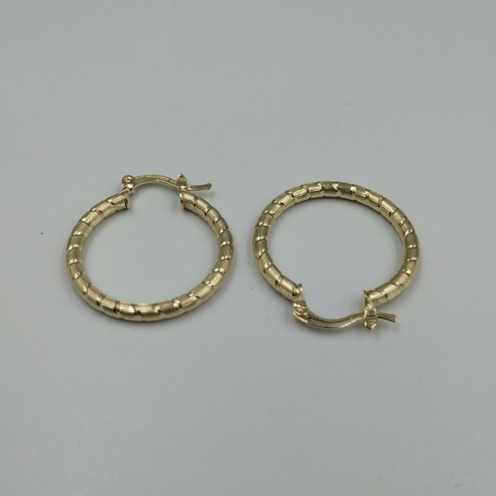 ARETES ARRACADAS LABRADAS 14K 3.2 GR (NUEVO)