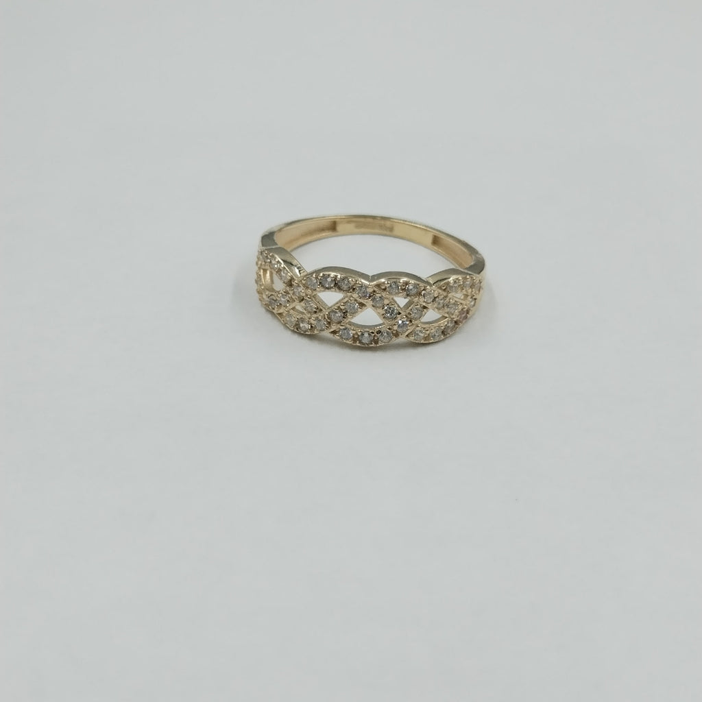 ANILLOS C CIRCONIAS 14K TALLA 9 2.6 GR (NUEVO)