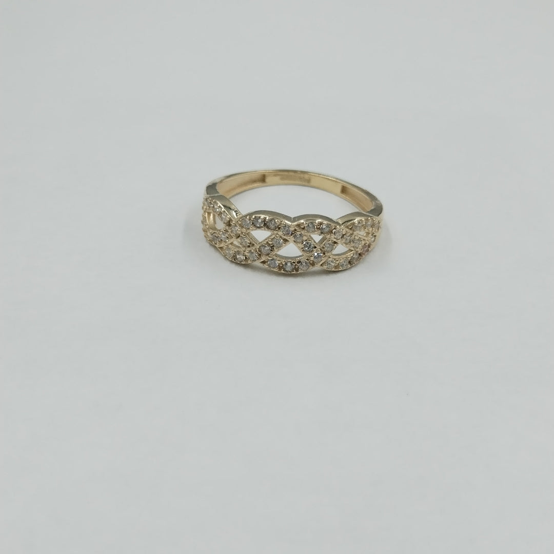 ANILLOS C CIRCONIAS 14K TALLA 9 2.6 GR (NUEVO)