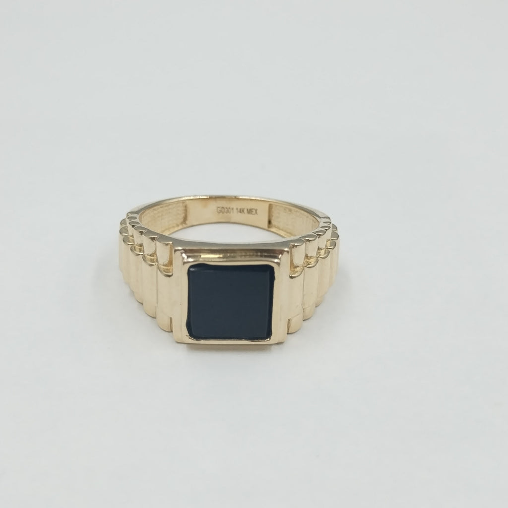 ANILLO C ONIX 14K 9.5 TALLA 8.4 GR (NUEVO)