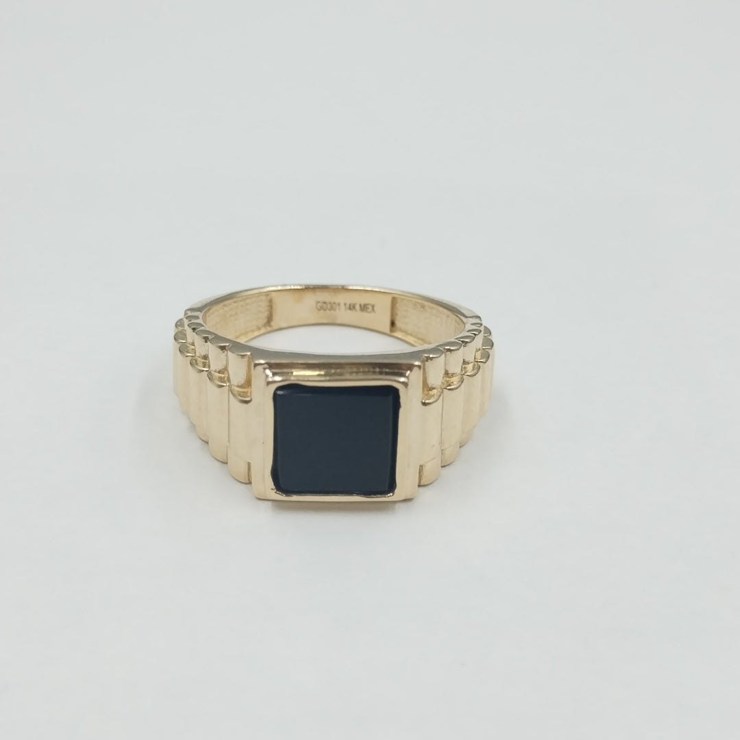 ANILLO C ONIX 14K 9.5 TALLA 8.4 GR (NUEVO)