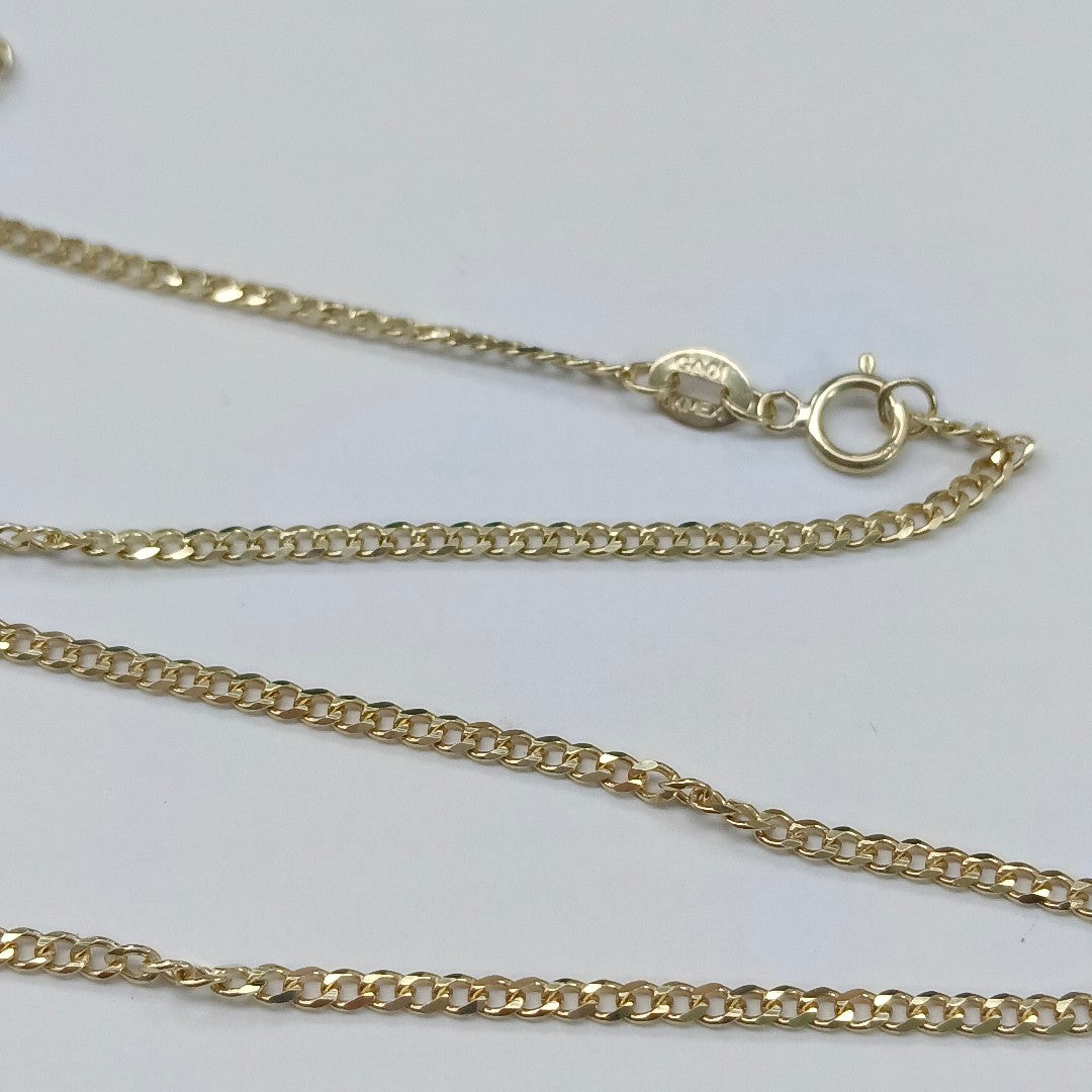 CADENAS TEJIDO BARBADA ORO 10K 50 CM 3.4 GR (NUEVO)