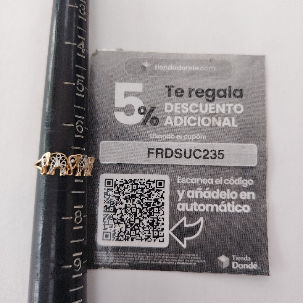 ANILLITO ORO COMBINADO 14 K 1,90 GRMS (SEMINUEVO)