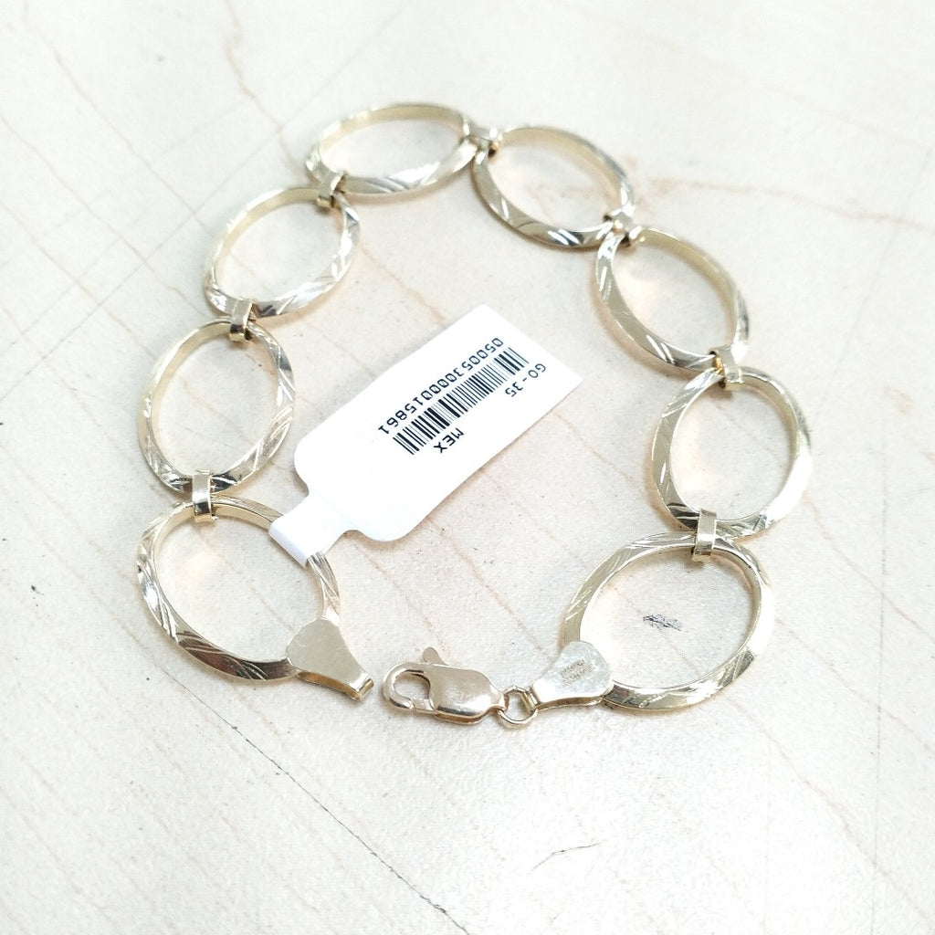 PULSERA CON AROS OVALADOS 14K 18 CM 5.3 GR (NUEVO)