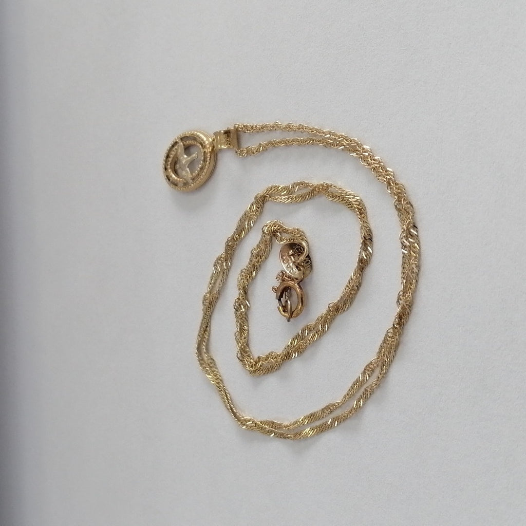 CADENA, MEDALLA RELIGIOSA ORO 10 K 1.5 GRMS (SEMINUEVO)