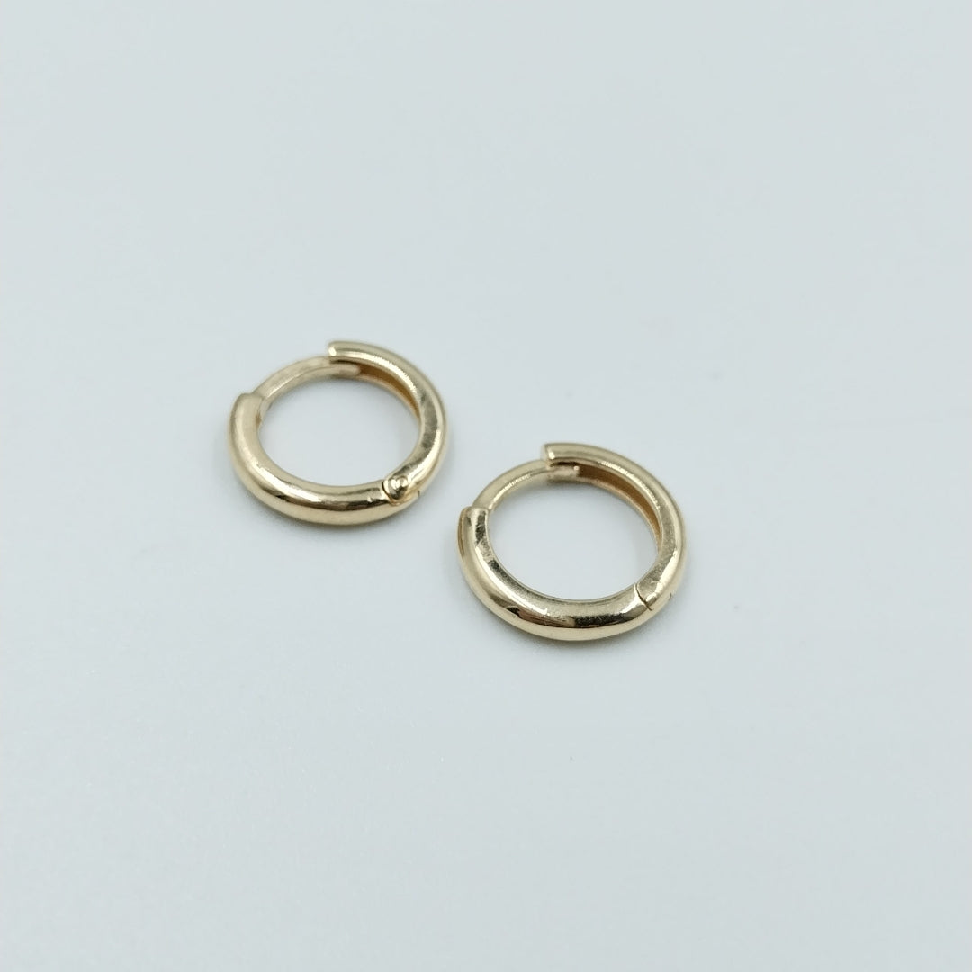ARETES ARRACADAS LISAS 10K 1.2 GR (NUEVO)