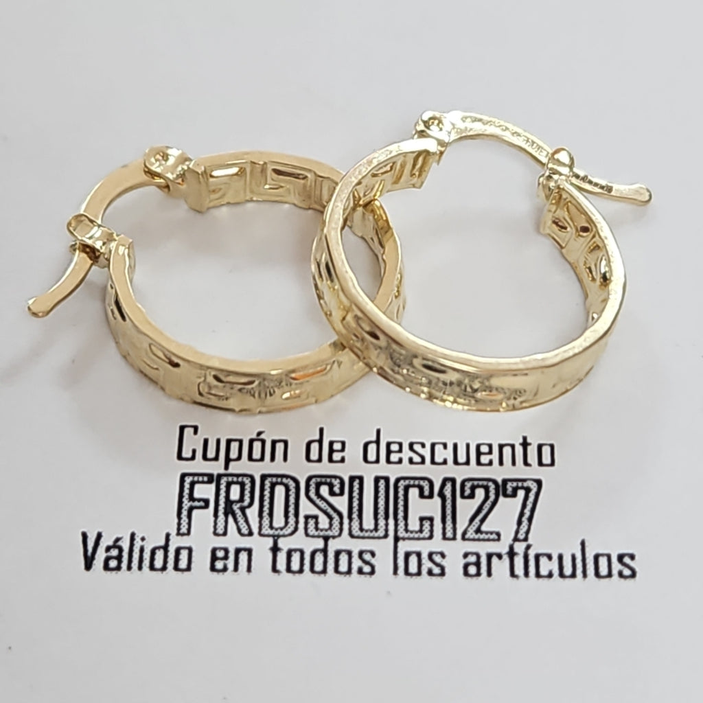 ARETES ARRACADAS FIG GRECAS 14K 1.8 GR (NUEVO)