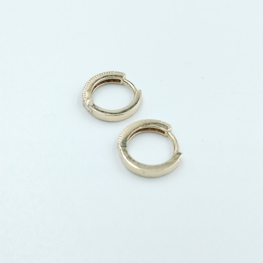 ARETES ARRACADAS CON CIRCONIAS 10K 1.2 GR (NUEVO)