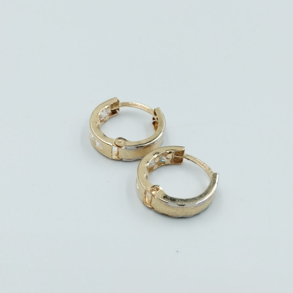 ARETES ARRACADAS C CIRCONIAS 10K 1.2 GR (NUEVO)