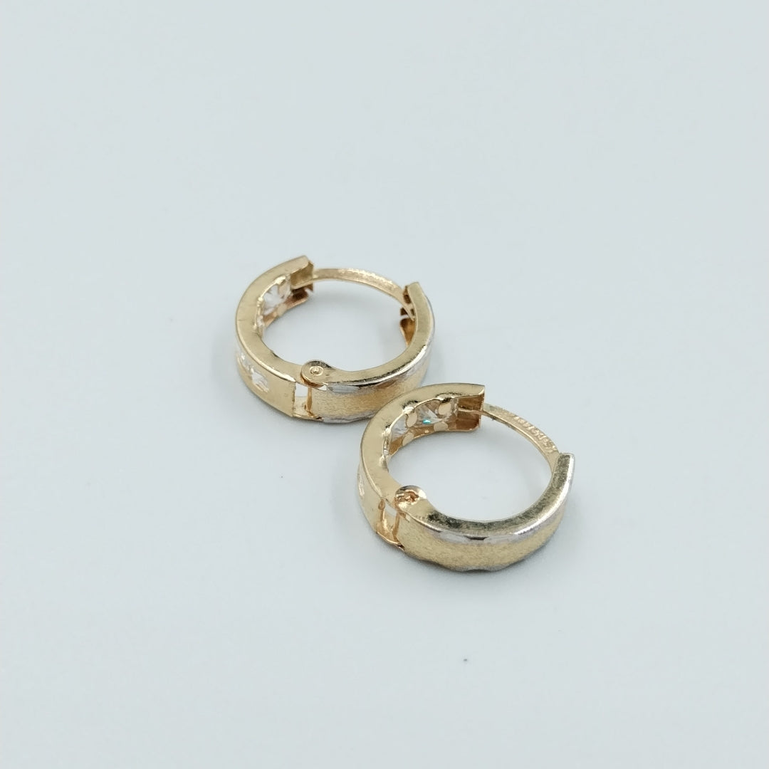 ARETES ARRACADAS C CIRCONIAS 10K 1.2 GR (NUEVO)