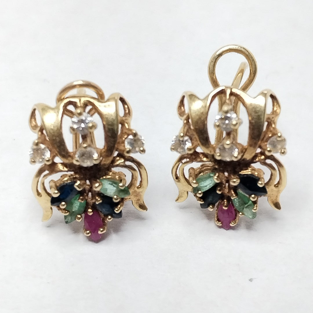 ARETES PAR ORO 14 K 4.7 GRMS (SEMINUEVO)