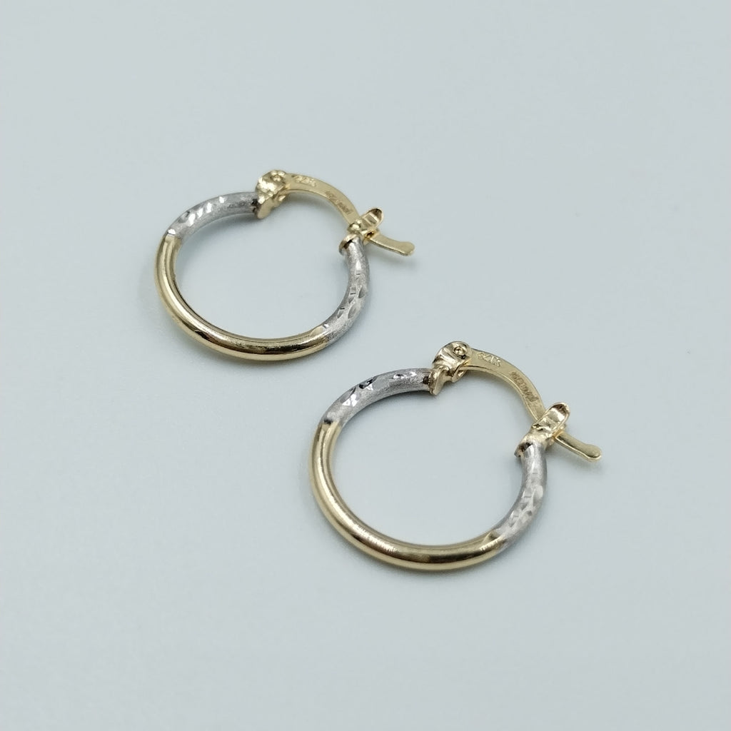 ARETES ARRACADAS COMBINADAS 14K 1.1 GR (NUEVO)