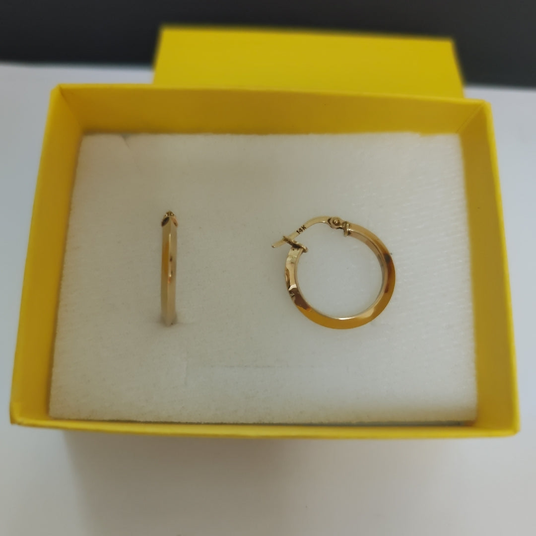 ARRACADAS PAR ORO 14 K 1.2 GRMS (SEMINUEVO)