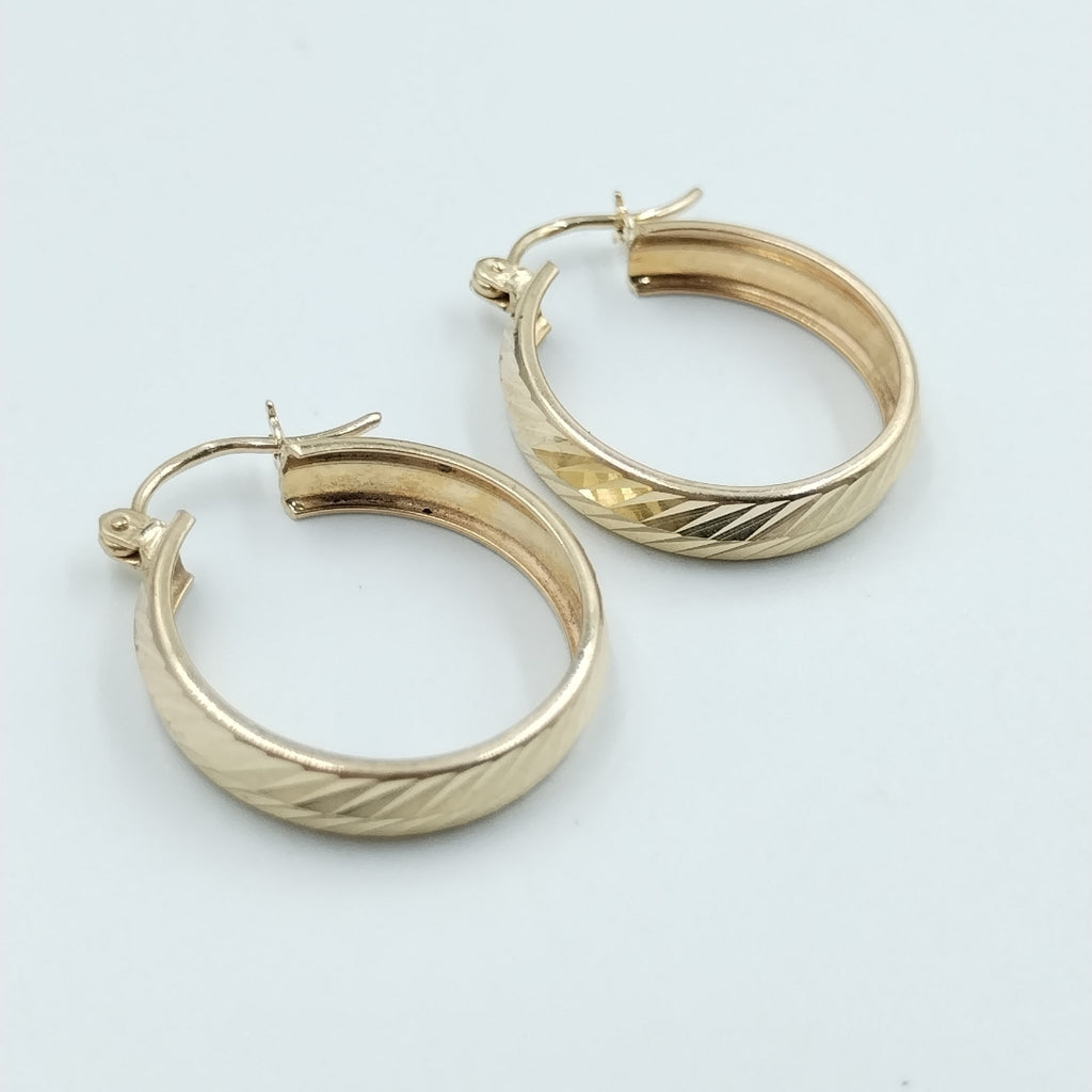 ARETES ARRACADAS LABRADAS 10K 2.3 GR (NUEVO)