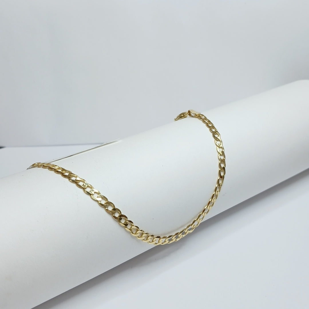 PULSERA TEJIDO BARBADA 14K 18 CM 3.3 GR (NUEVO)