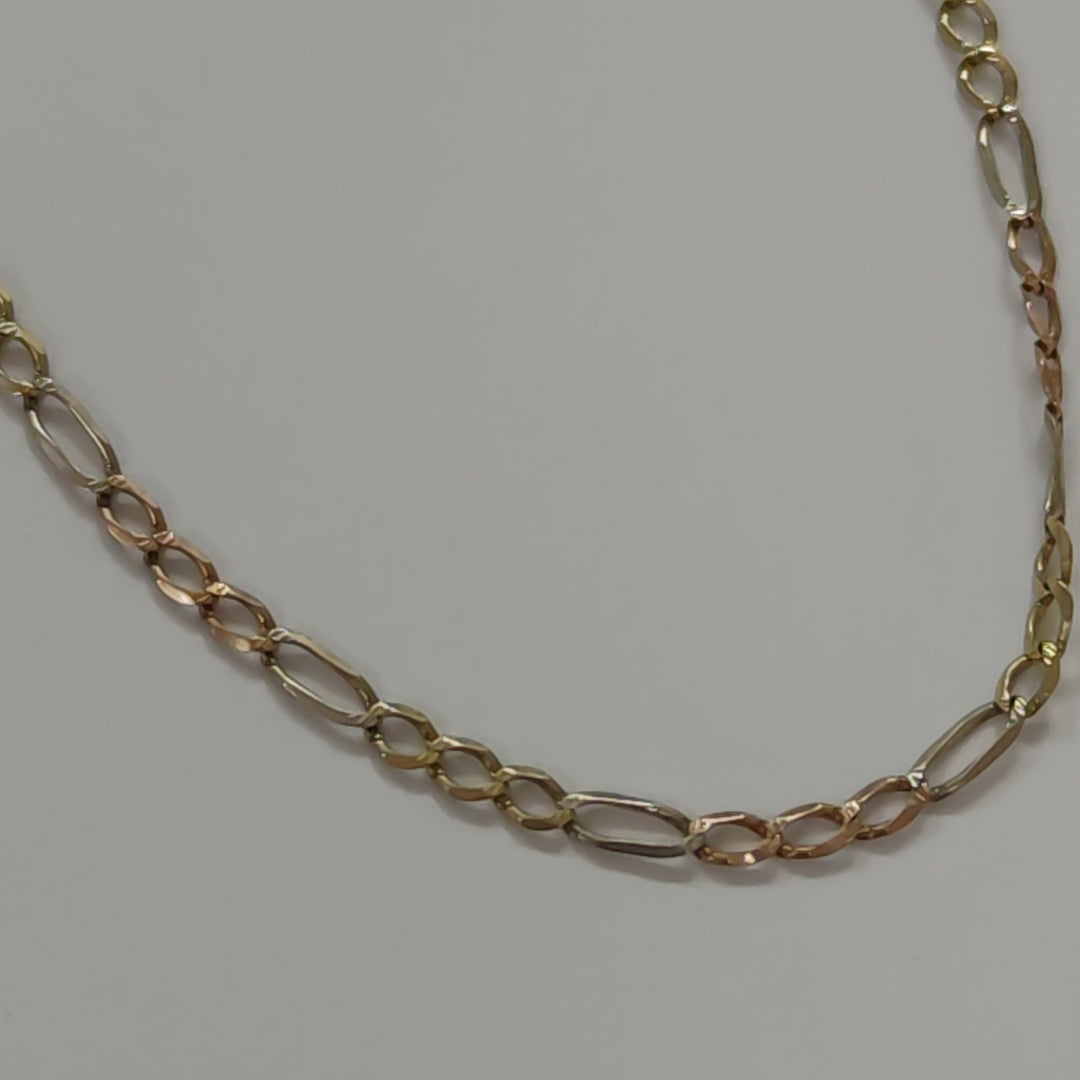 CADENA ORO, ORO COMBINADO 14 K 3.8 GRMS (SEMINUEVO)