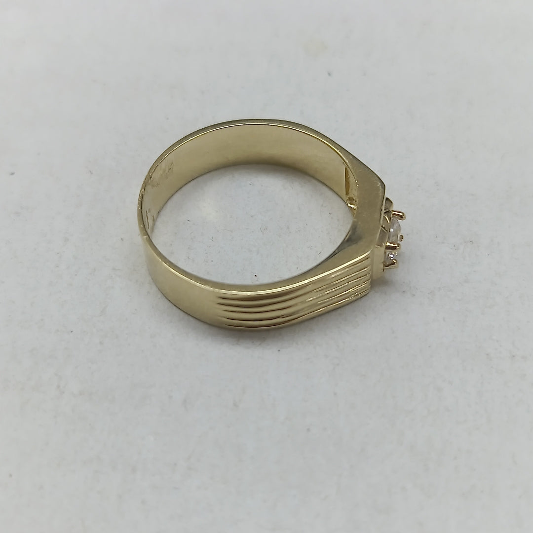 ANILLOS CON CIRCONIA 14K TALLA 9 4.1 GR (NUEVO)