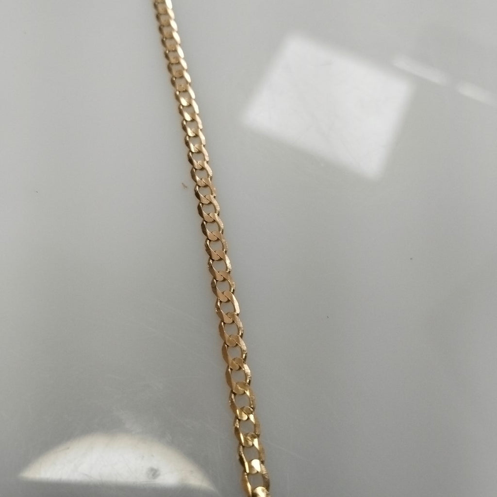 PULSERA TEJIDO BARBADA 14K 18 CM 3.2 GR (NUEVO)