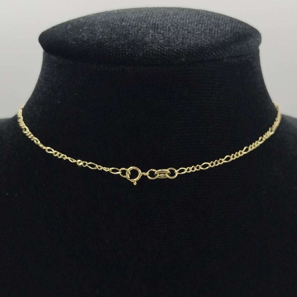 CADENA GARGANTILLA 3X1 CON ESFERAS COMBINADAS 14K 45 CM 3.1 GR (NUEVO)