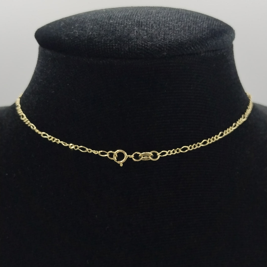 CADENA GARGANTILLA 3X1 CON ESFERAS COMBINADAS 14K 45 CM 3.1 GR (NUEVO)