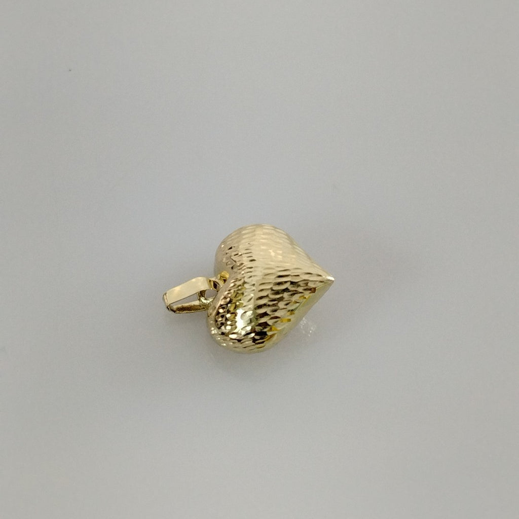 DIJE TEJIDO CORAZON LABRADO 14K 1 GR (NUEVO)