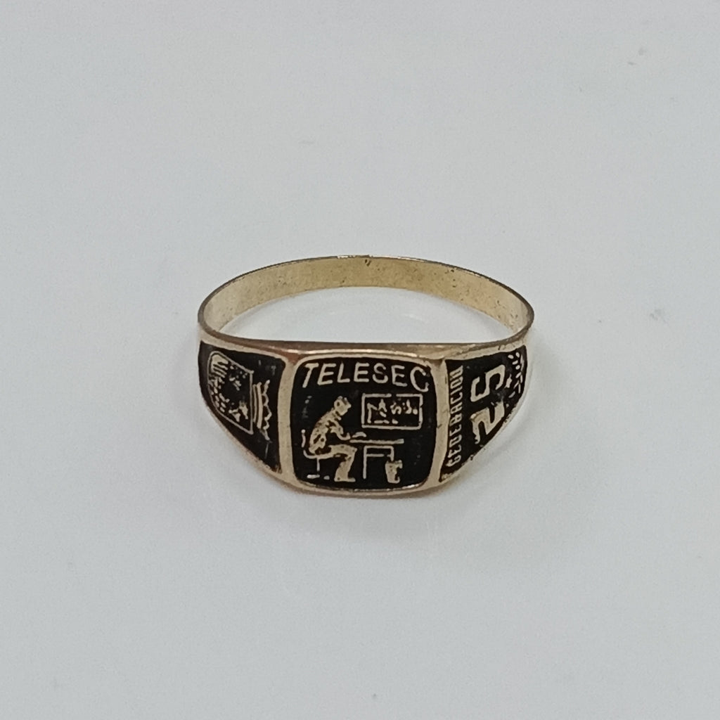 ANILLO DE GRADUACIÓN ORO 8 K 1.3 GRMS (SEMINUEVO)