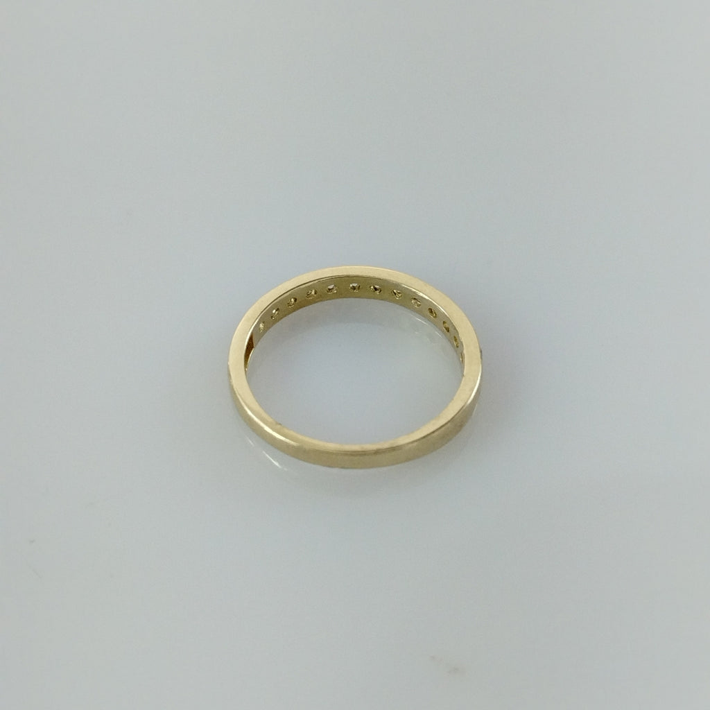 ANILLO ANILLITO C CIRCONIAS 14K 8 TALLA 2.2 GR (NUEVO)