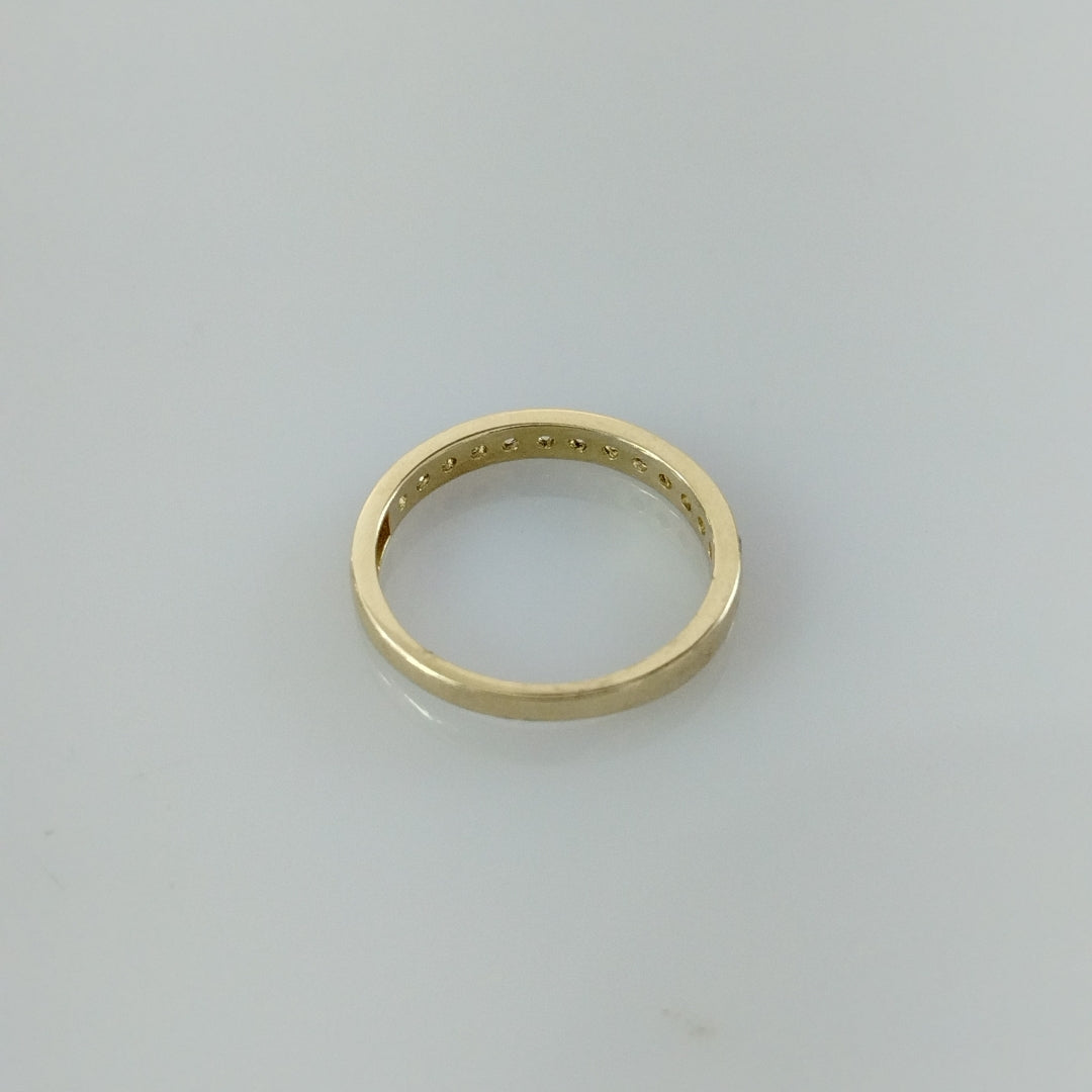 ANILLO ANILLITO C CIRCONIAS 14K 8 TALLA 2.2 GR (NUEVO)