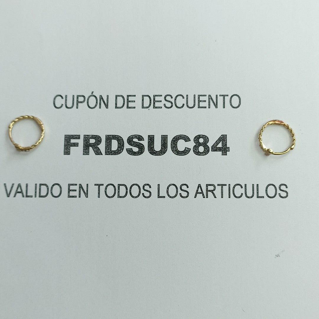 ARRACADAS PAR ORO 10 K 1 GRMS (SEMINUEVO)