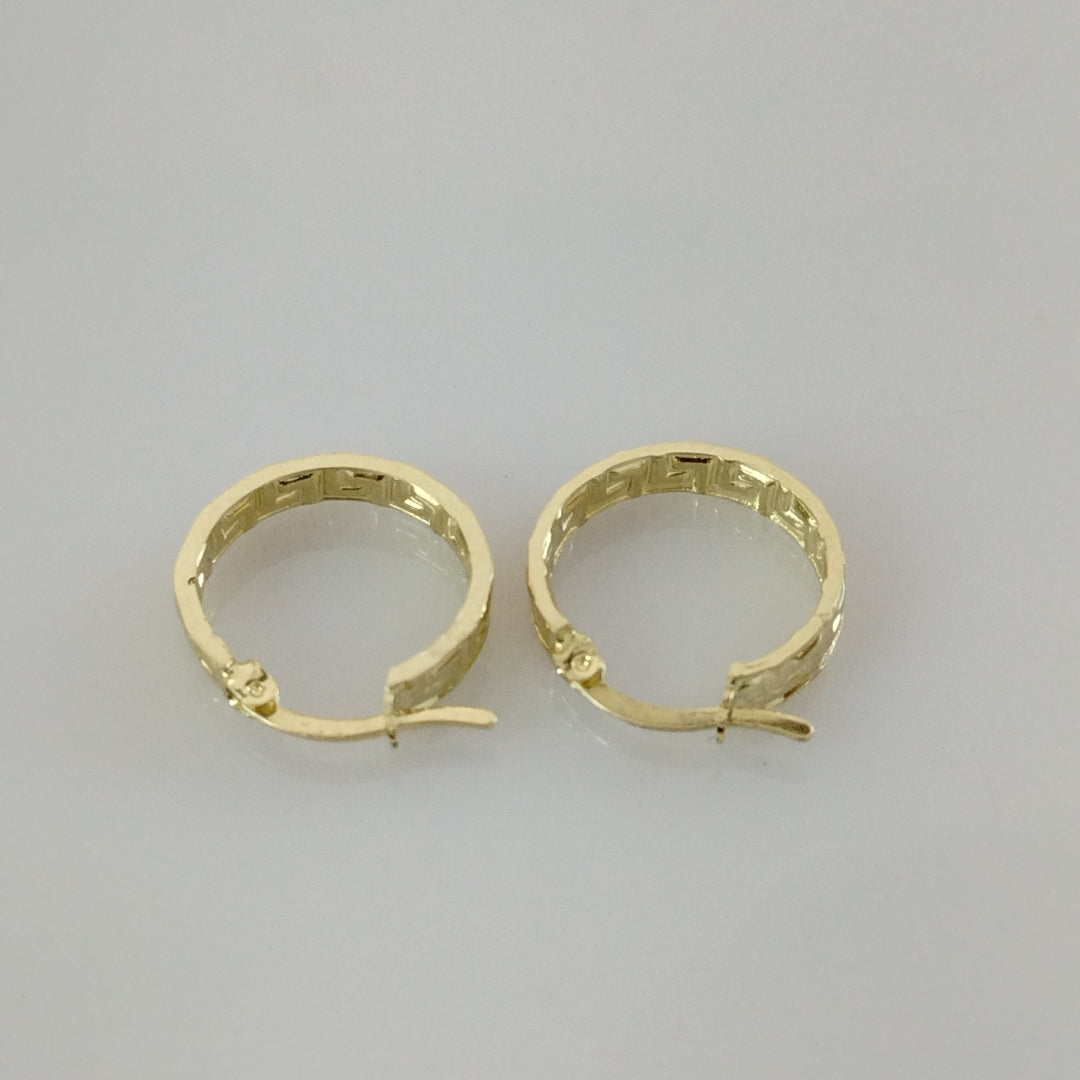 ARETES ARRACADAS FIG GRECAS 14K 1.7 GR (NUEVO)