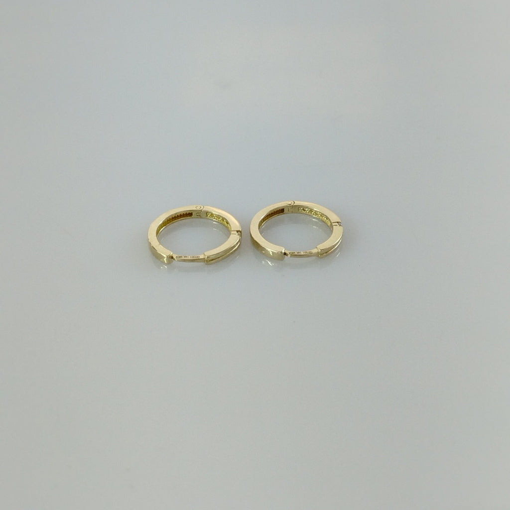 ARETES ARRACADAS C CIRCONIAS 14K 2.4 GR (NUEVO)