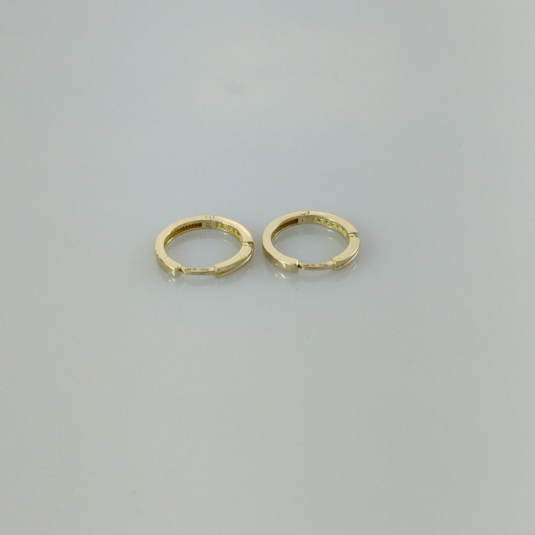 ARETES ARRACADAS C CIRCONIAS 14K 2.4 GR (NUEVO)