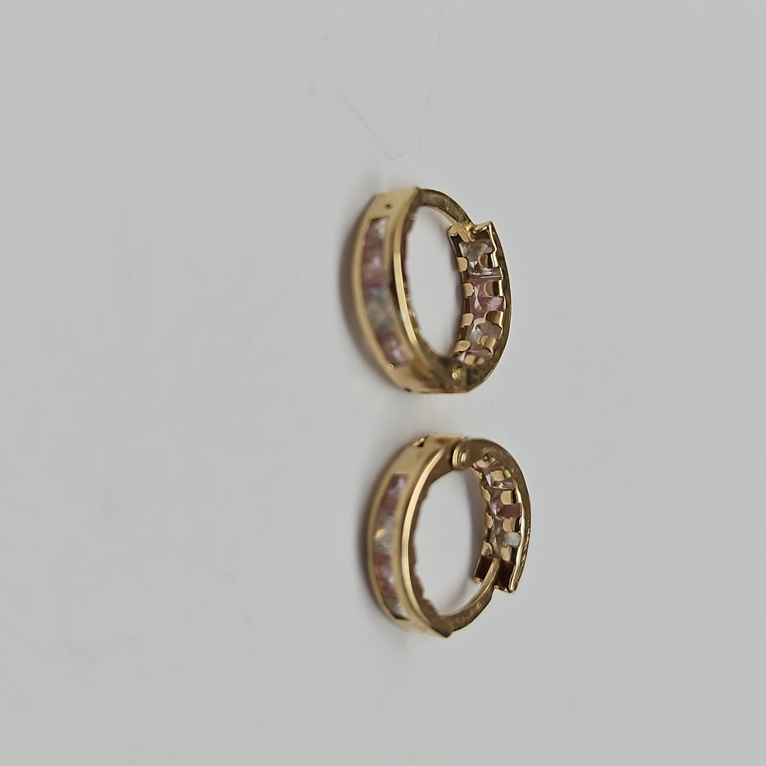 ARETES PAR ORO 14 K 1,00 GRMS (SEMINUEVO)