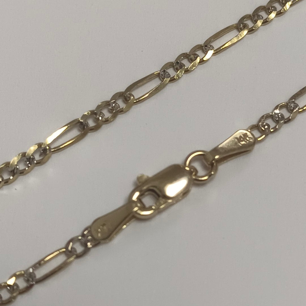 CADENA 3X1 DIAMANTADA 14K 55 CM 4.7 GR (NUEVO)