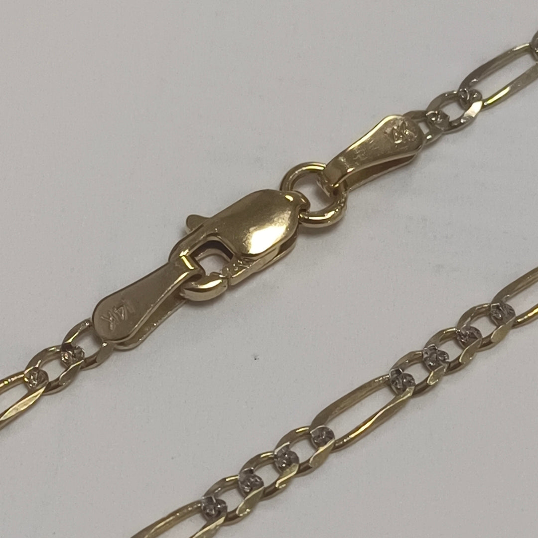CADENA 3X1 DIAMANTADA 14K 60 CM 5.1 GR (NUEVO)