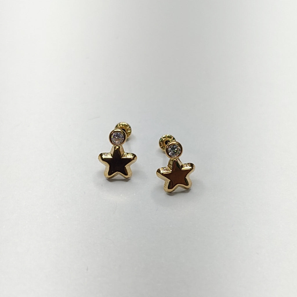 BROQUELES BROQUEL FIG ESTRELLA C CIRCONIA 14K 0.2603 GR (NUEVO)