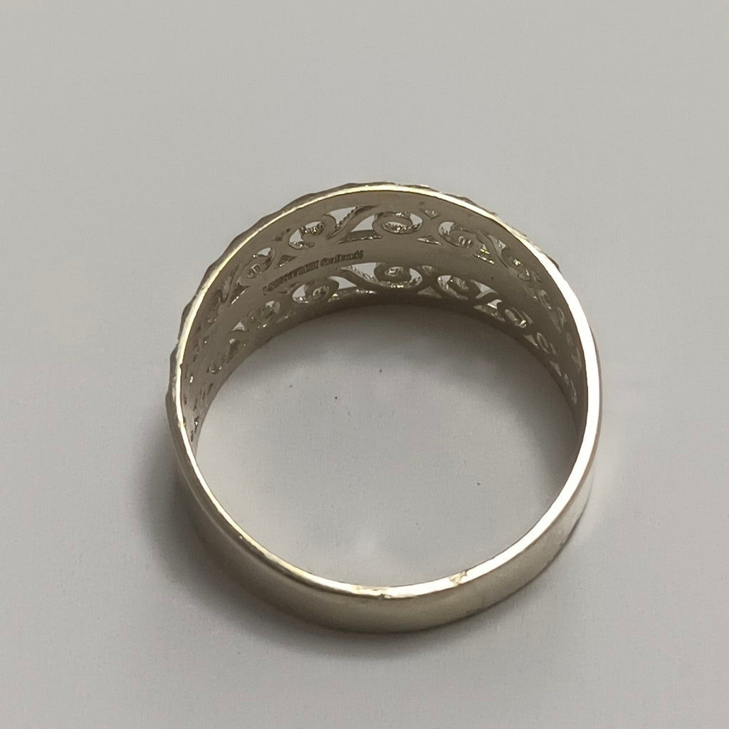 ANILLOS TIPO FILIGRANA COMBINADO 14K TALLA 8 2.9 GR (NUEVO)
