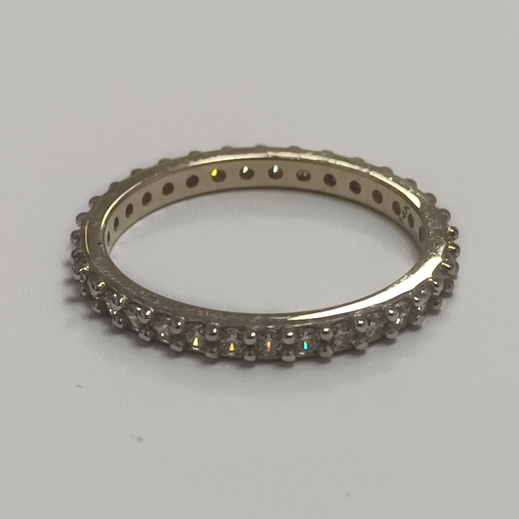 ANILLO ANILLITO CHURUMBELA C CIRCONIAS 14K 6.5 TALLA 2 GR (NUEVO)